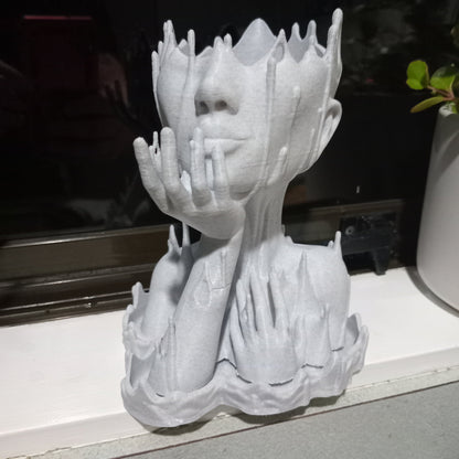 Melted Girl Plant Pot