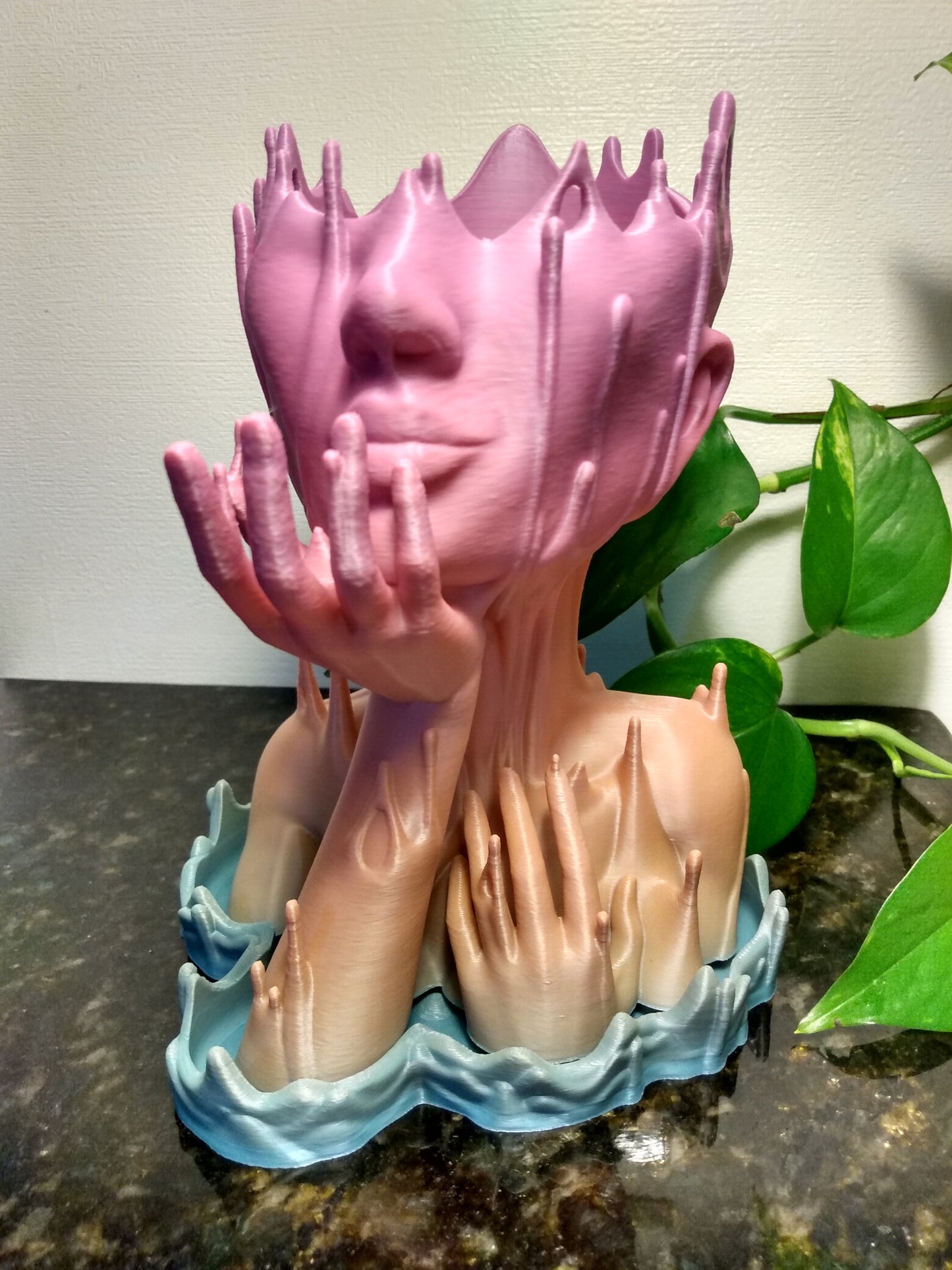 Melted Girl Plant Pot