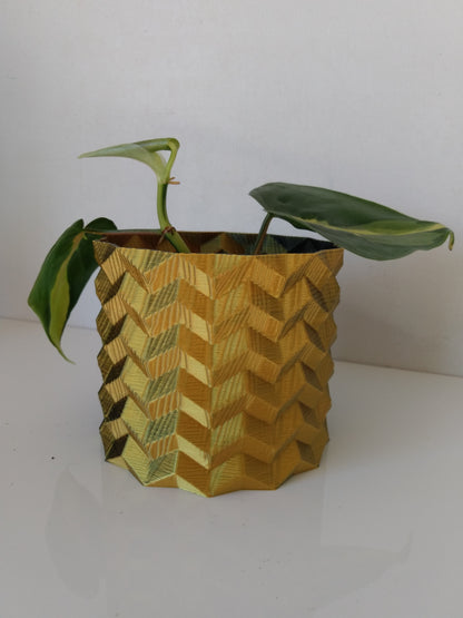 Chevron Cover Pot and Planter