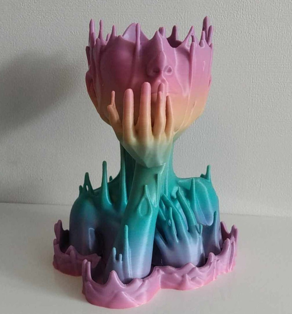 Melted Girl Plant Pot