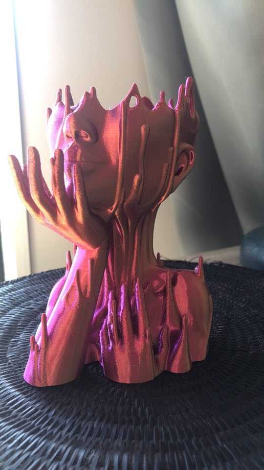 Melted Girl Plant Pot