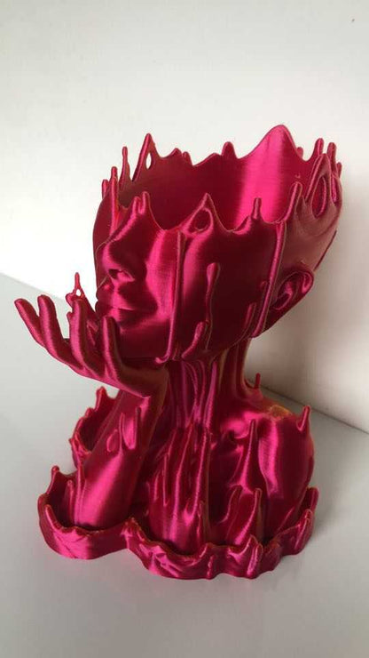 Melted Girl Plant Pot