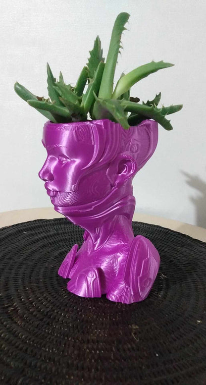 Cyber Warrior Plant Pot